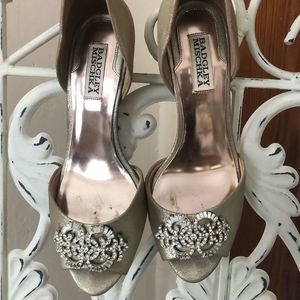 Badgley Miscka Champagne Wedding Pumps
